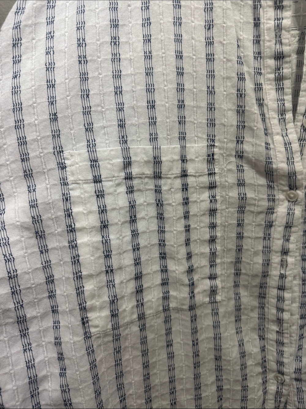 Lou & Grey White Shirt with Blue Vertical Stripes - Picture 4 of 11